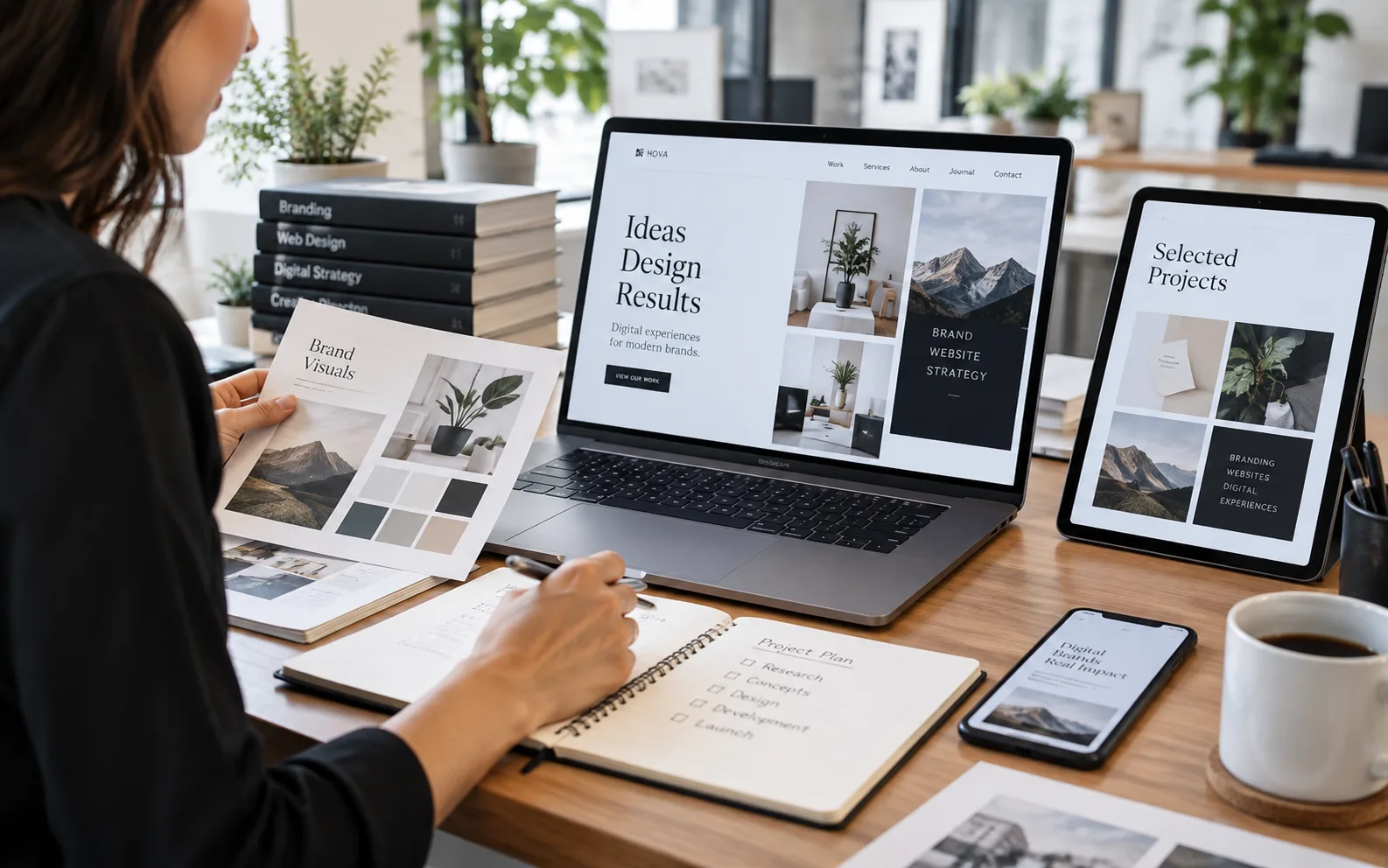 Proses penyusunan konsep website dan portfolio digital