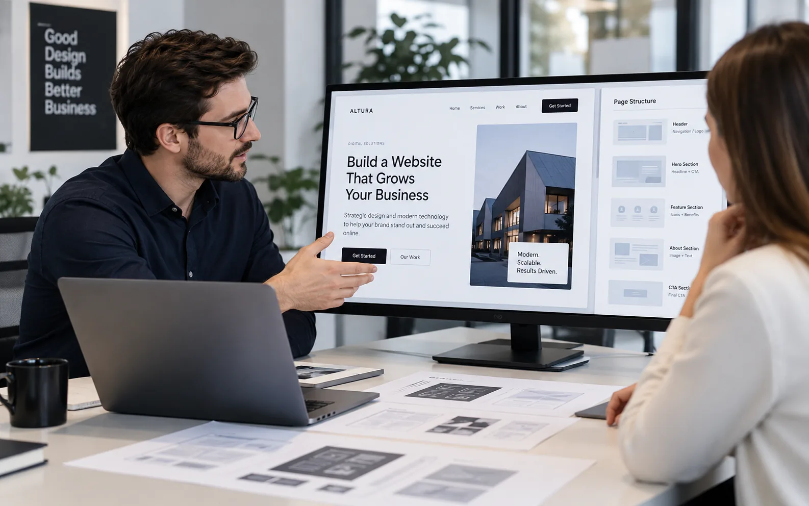 Diskusi perancangan website profesional